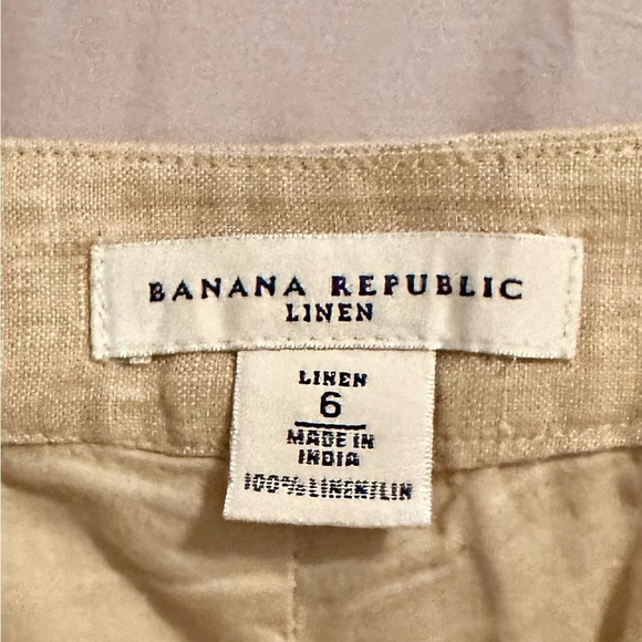 Cream Linen Banana Republic Cream Skirt - Picture 2 of 2